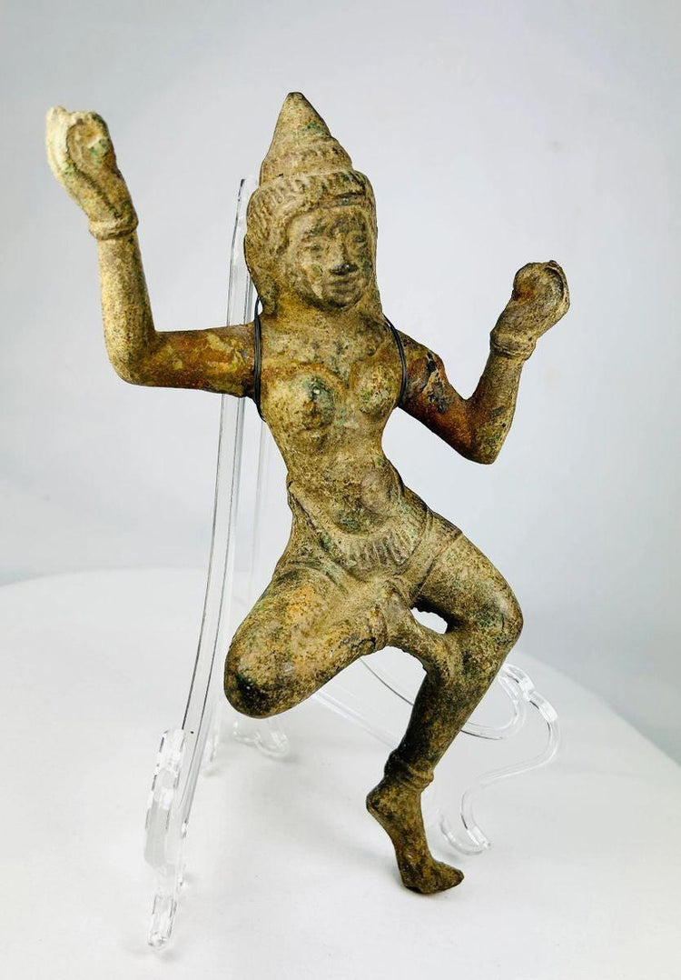 12th–18th century CE bronze deity sculpture with detailed ornamentation