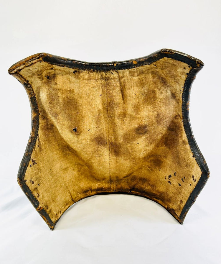 Interior Linen and Leather Lining of 17th-Century French Cuirassier Backplate