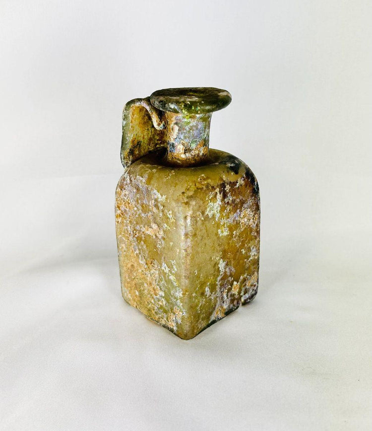 Rhineland Roman glass bottle antique vessel for wine, perfumes, or oils