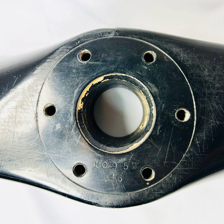 Black lacquered Flottorp propeller with aluminum edge and decals