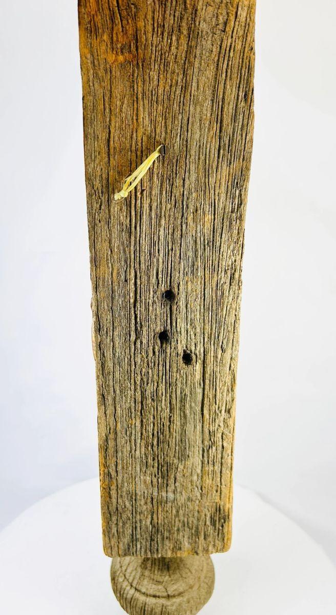 Late 19th century Burmese temple ornament carved from hardwood with spiritual symbolism