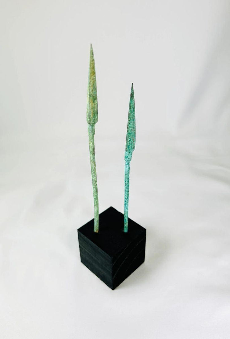 Ancient bronze weaponry featuring leaf-shaped spearheads 2nd–1st millennium BCE