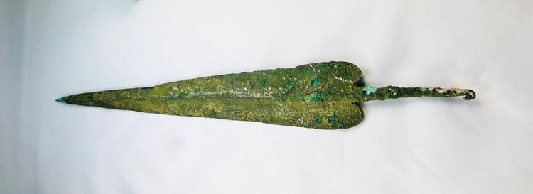 Early Bronze Age Cypriot spear circa 2500–1900 BCE with hooked tang