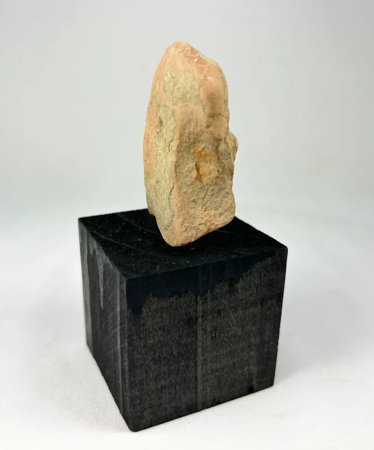 Ancient Gandharan plaque with reddish-brown terracotta surface and figures