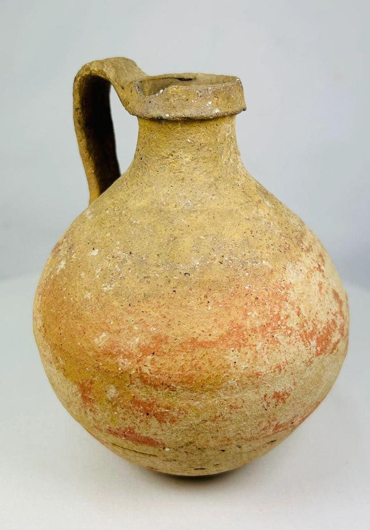 1st century BCE–3rd century CE Egyptian terracotta jug with handle