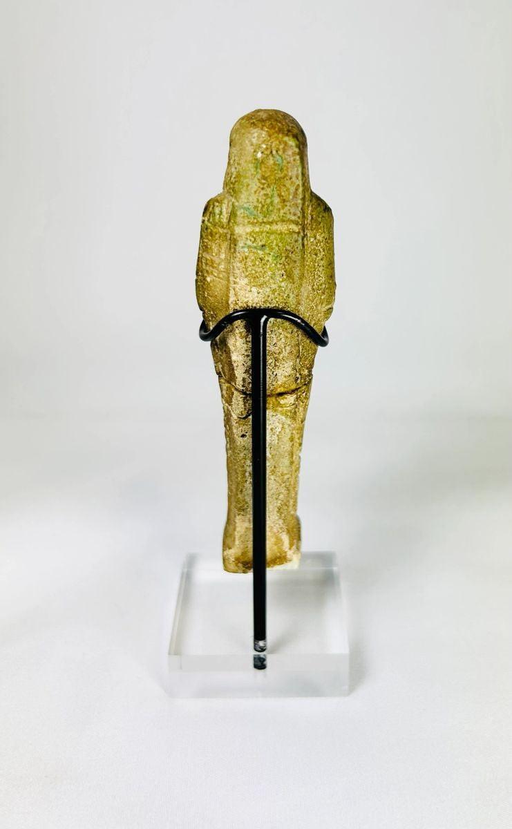 Mummiform Egyptian Ushabti holding hoe and pick Late Period artifact