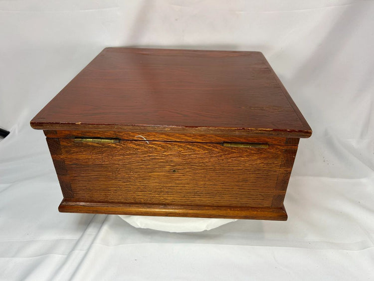 Collectible antique ship compass with provenance, featuring detailed brass fittings and wood casing.