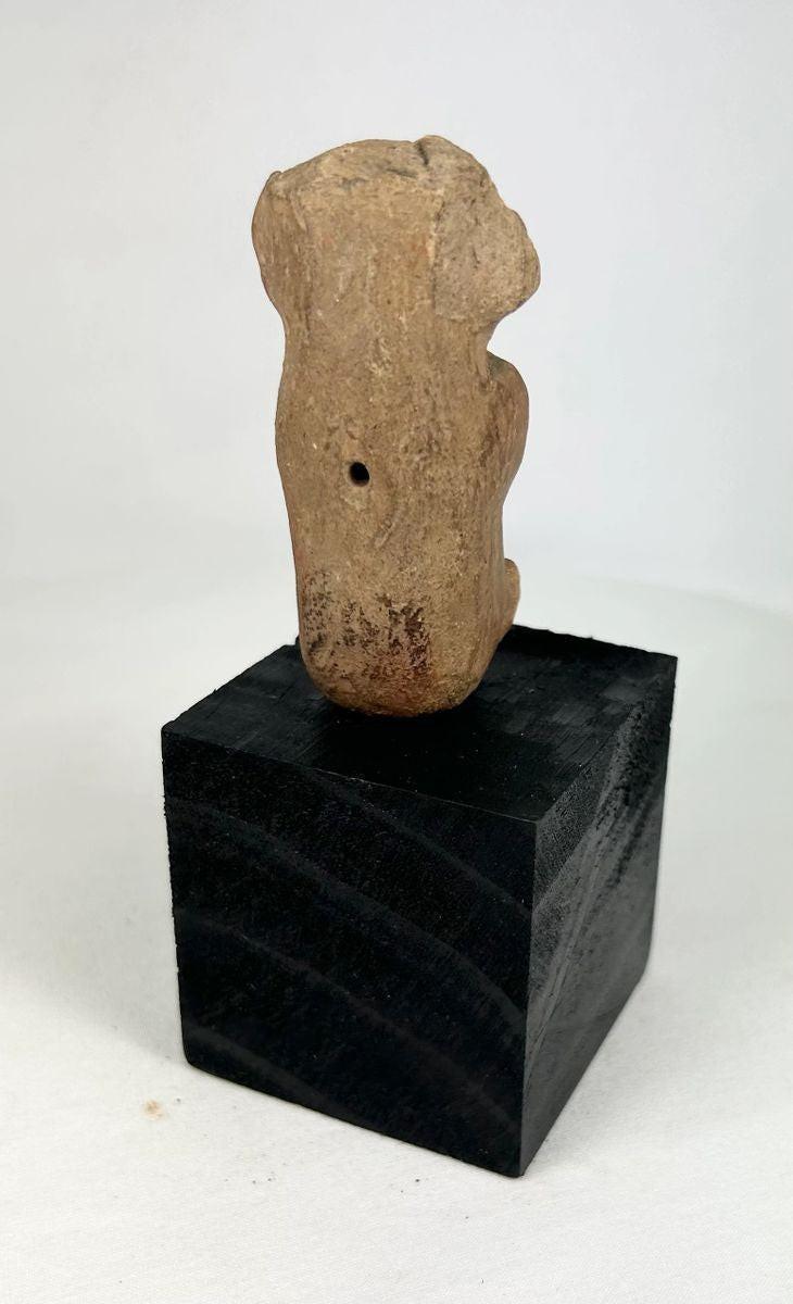 Authentic Classic Veracruz terracotta female figurine mounted on custom display base