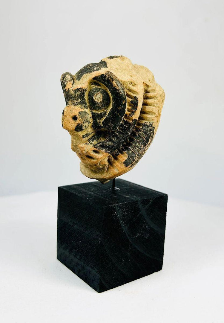 Classic Period terracotta mask fragment showcasing Mesoamerican craftsmanship