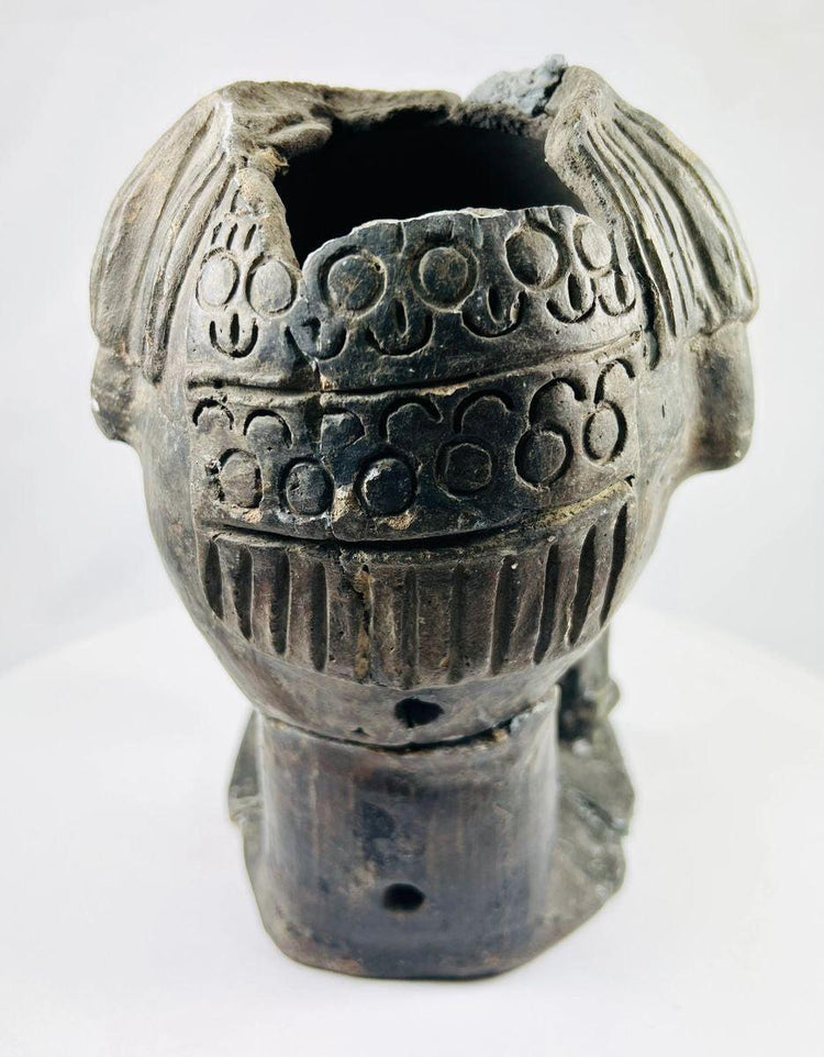 Terracotta human figure reproduction inspired by ancient Mexico art