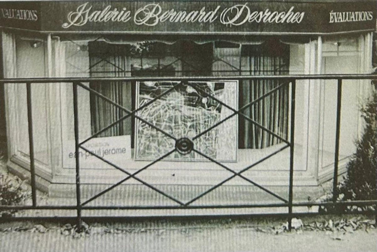 Signed Jules Ribeaucourt oil painting depicting boats and harbor scene