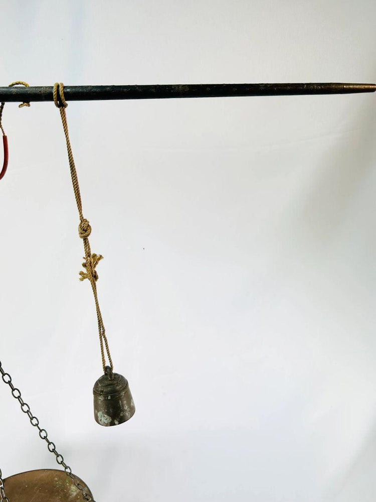 Antique Indian trade tool steelyard balance with aged patina