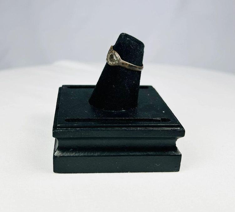 Ancient silver ring with triple oval bezel from Late Roman–Byzantine era