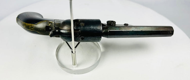 Vintage Colt 1849 five-shot percussion revolver, .31 caliber, stagecoach robbery engraving, octagonal barrel