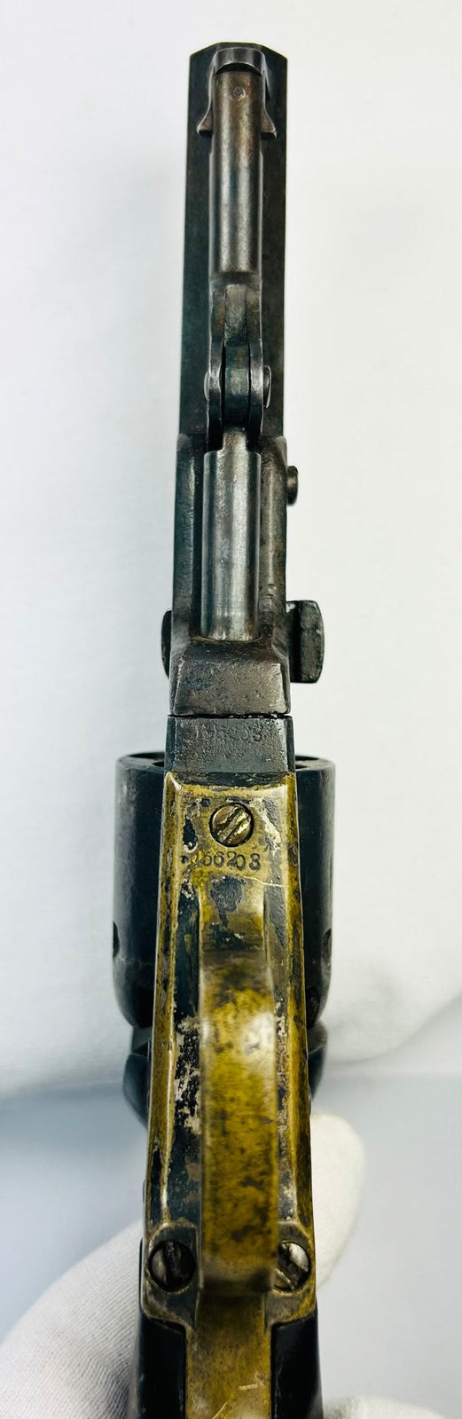 Hartford 1859 Colt Model 1849 Pocket Revolver, .31 caliber, engraved percussion cylinder, antique collectible firearm