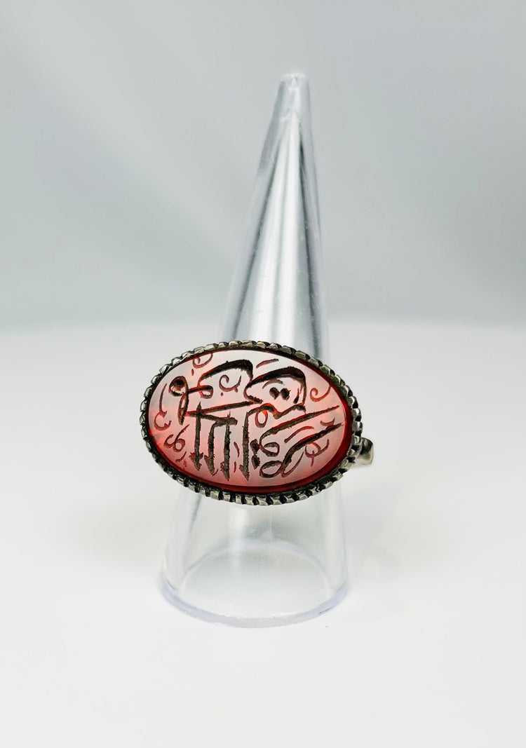Antique Middle Eastern Carnelian Seal Ring | 19th Century Intaglio