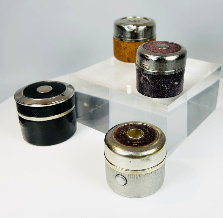 Portable dip pen inkwells with sealing lids and travel-friendly construction
