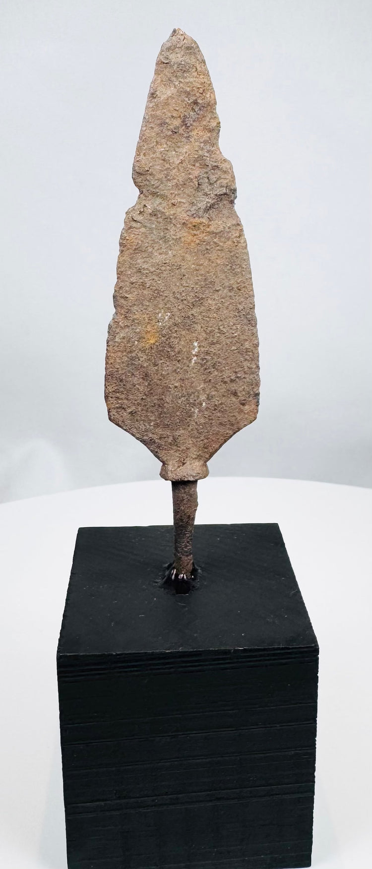 Hand-forged European iron weapon point, circa 3rd–14th century CE