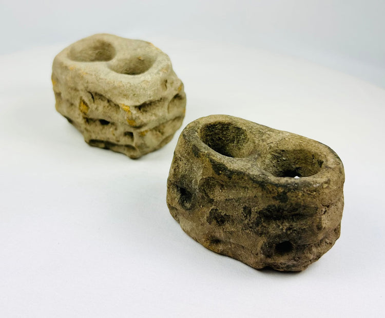 Teotihuacan ceramic candelero used for offerings or incense, photographed
