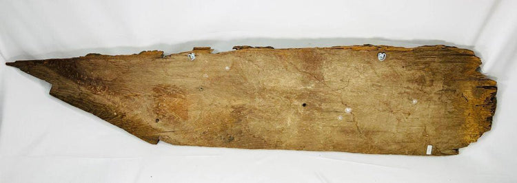 17th-century Ayutthaya carved wooden temple fragment with ornate motifs