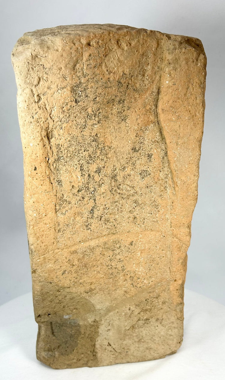 Northern Wei Buddhist temple brick with seated Buddha sculpture