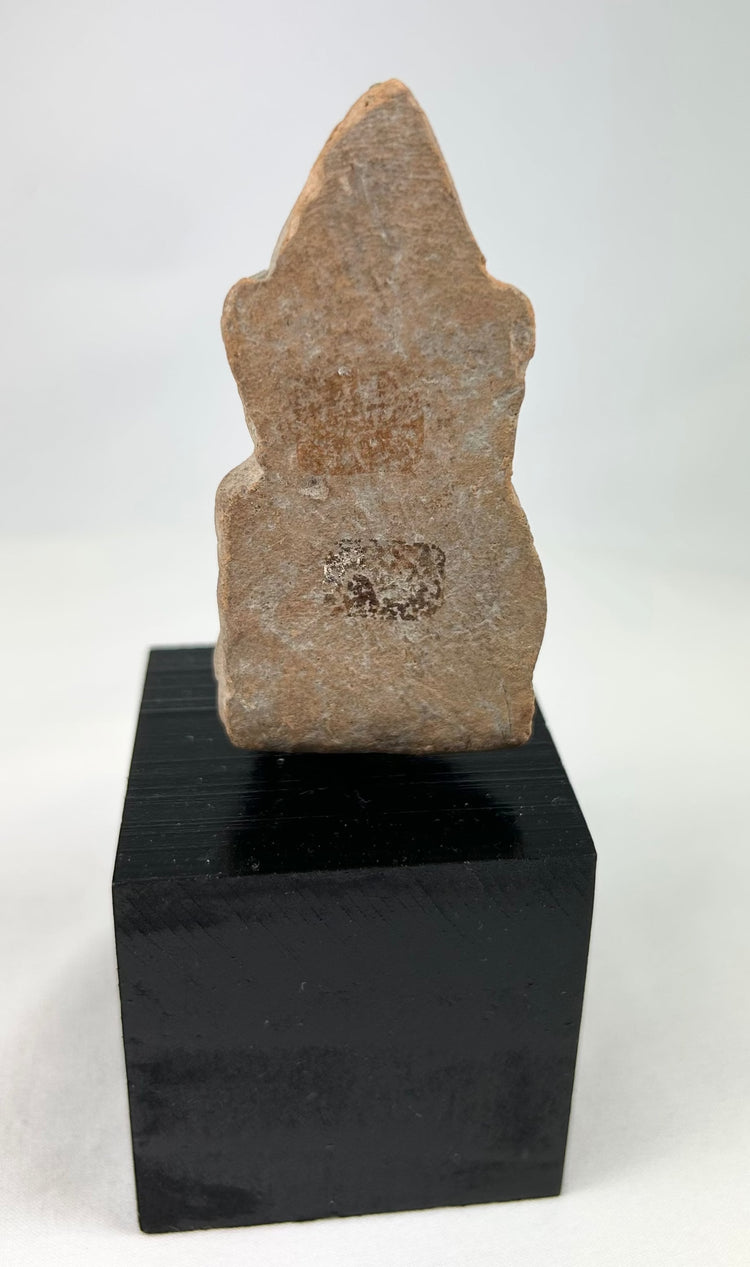 Ancient South Asian votive figurine, 3rd–6th century CE, stylized terracotta sculpture with pigment remains