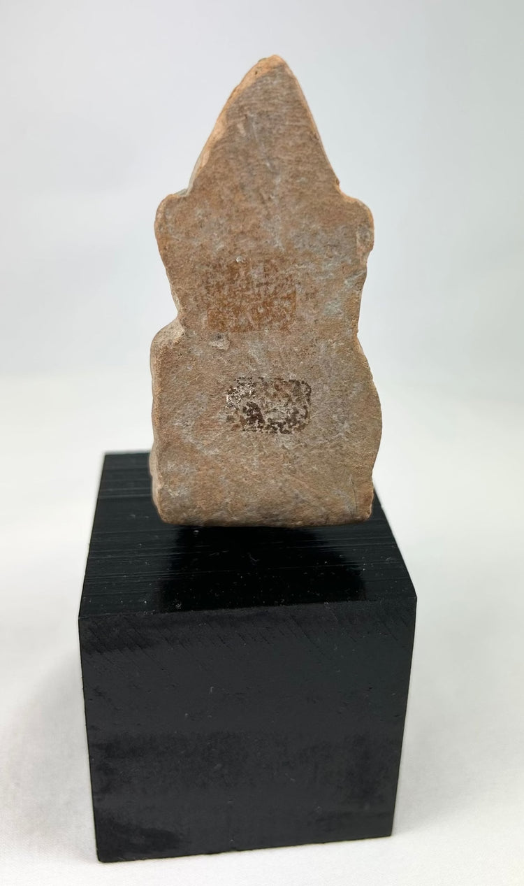 Ancient South Asian votive figurine, 3rd–6th century CE, stylized terracotta sculpture with pigment remains