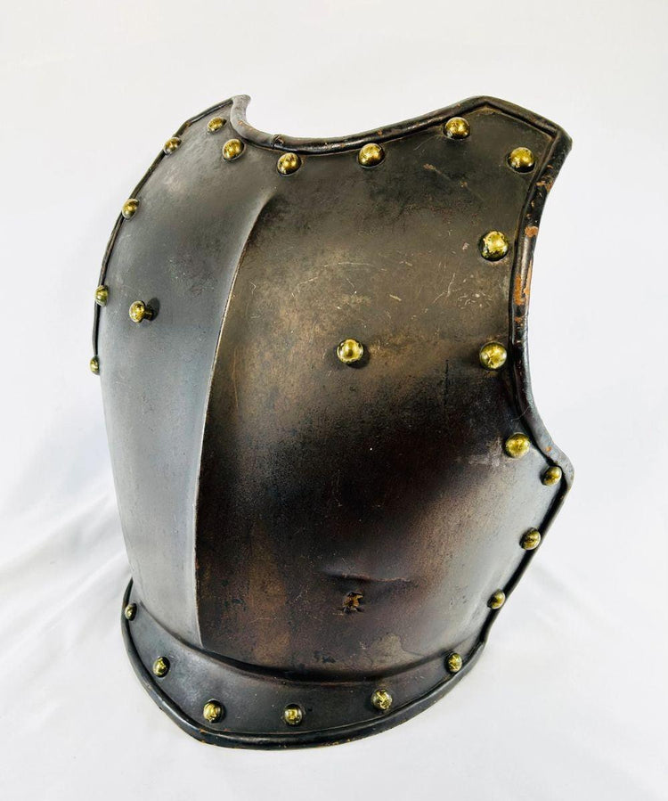 French Heavy Cavalry Armor Breastplate with Visible Impact Marks Circa 19th Century