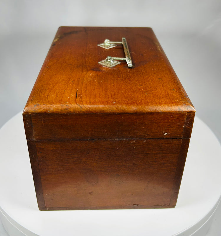 antique medical box with laudanum and valerian labeled bottles