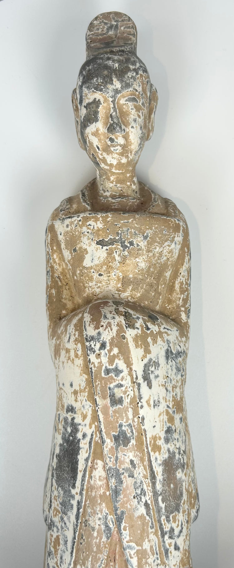 ancient Chinese burial figure mounted on display base