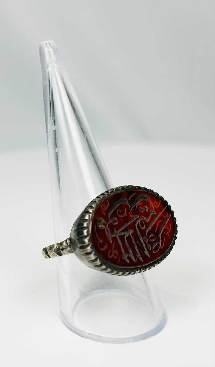 Antique Middle Eastern Carnelian Seal Ring | 19th Century Intaglio