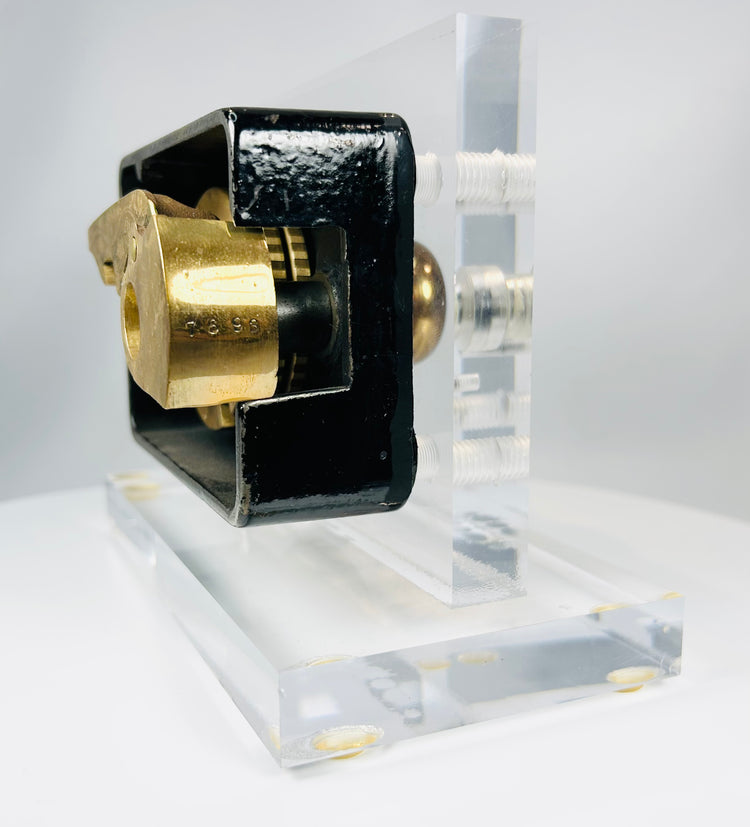 Collectible safe lock mechanism with functional dial and metal body