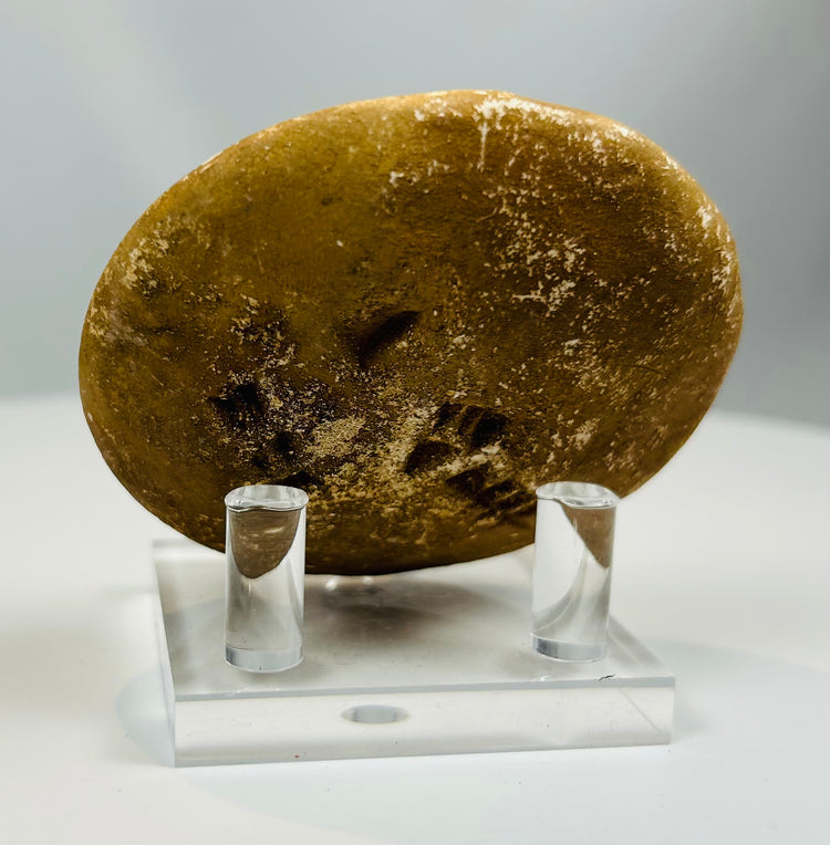 Bronze Age seal artifact with aged patina and carved design