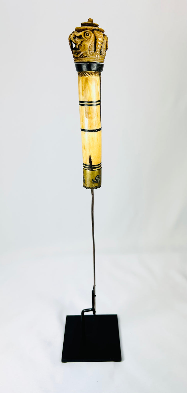 Indonesian Carved Bone Handled Knife | 19th Century