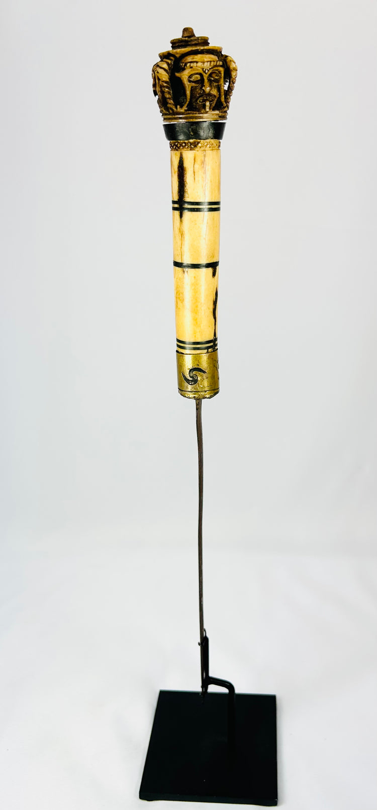 Indonesian Carved Bone Handled Knife | 19th Century