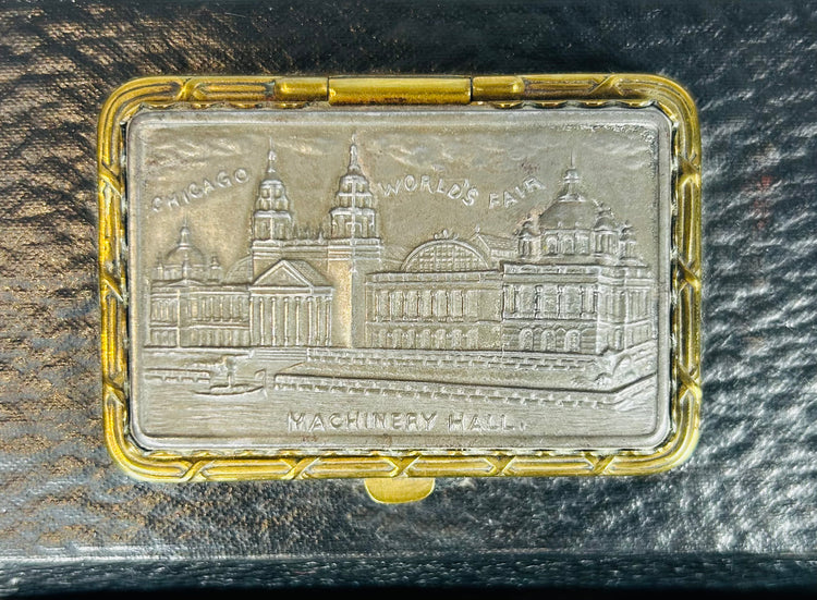 19th century travel writing slope with leather exterior and inkwell compartments