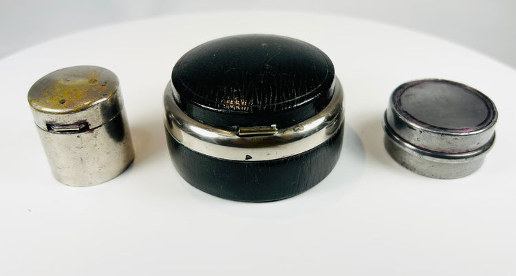 Early 1900s writing accessory set with ink reservoirs and travel design