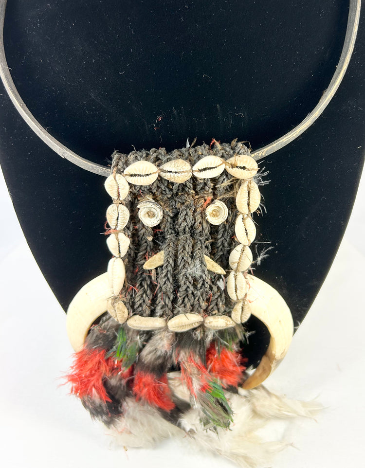 Collar ceremonial antiguo | Joyería cultural oceánica | Principios del siglo XX