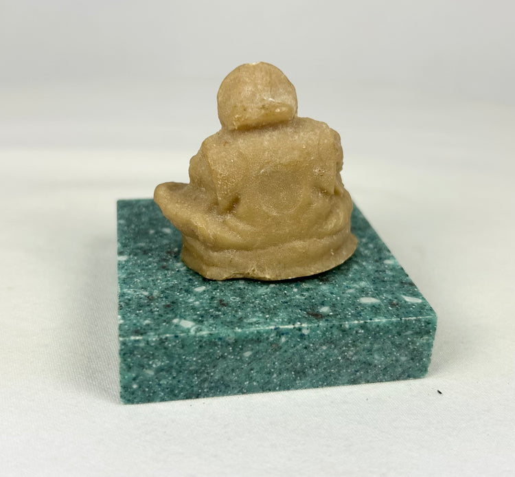 Miniature Buddhist Sculpture | Meditative Stone Figure | 20th Century