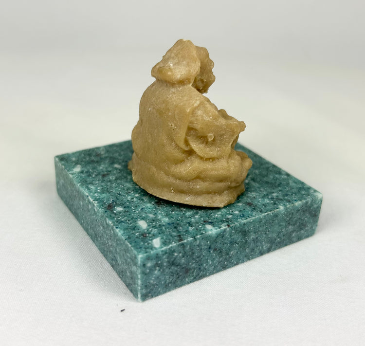 Miniature Buddhist Sculpture | Meditative Stone Figure | 20th Century