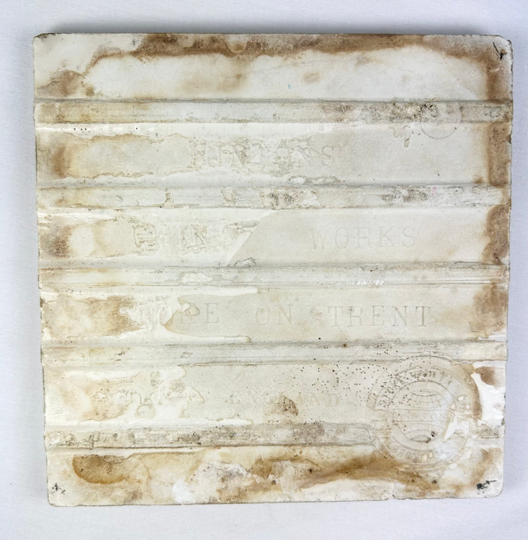 Antique Transferware Tile | Seated Figure with Sheep | 19th Century England