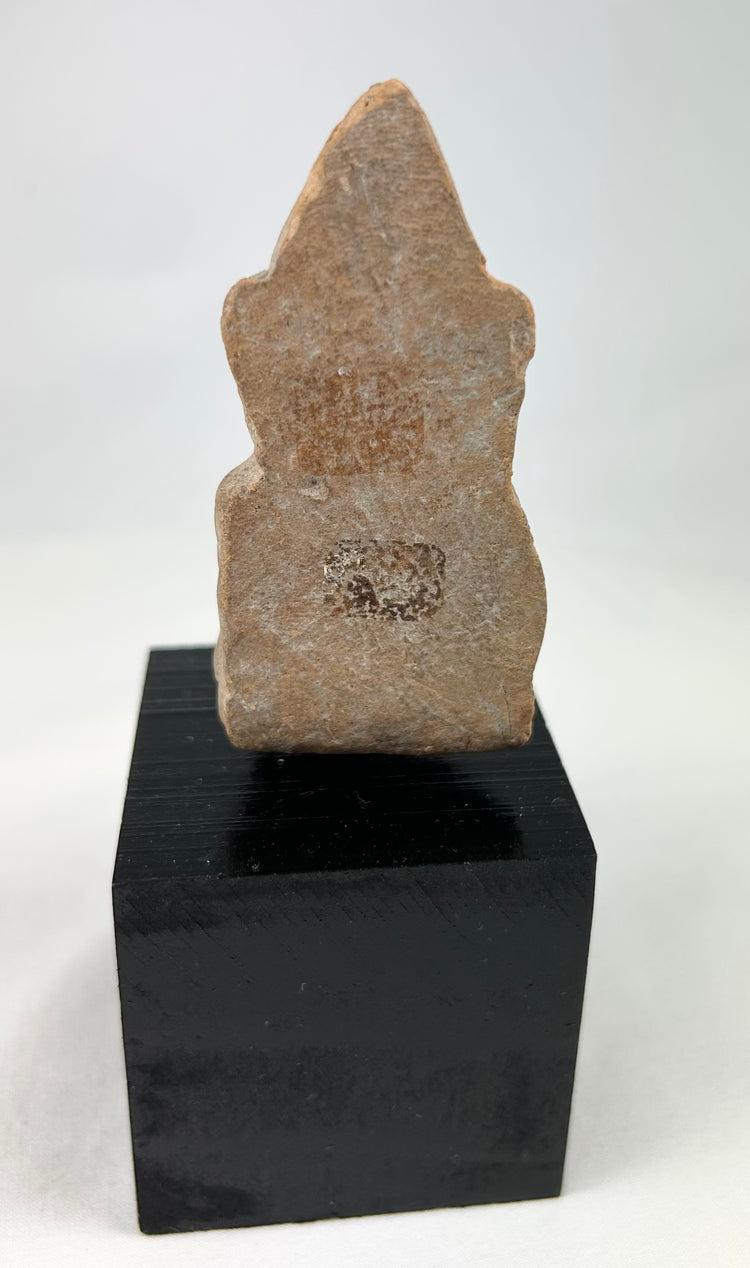 Ancient South Asian votive figurine, 3rd–6th century CE, stylized terracotta sculpture with pigment remains