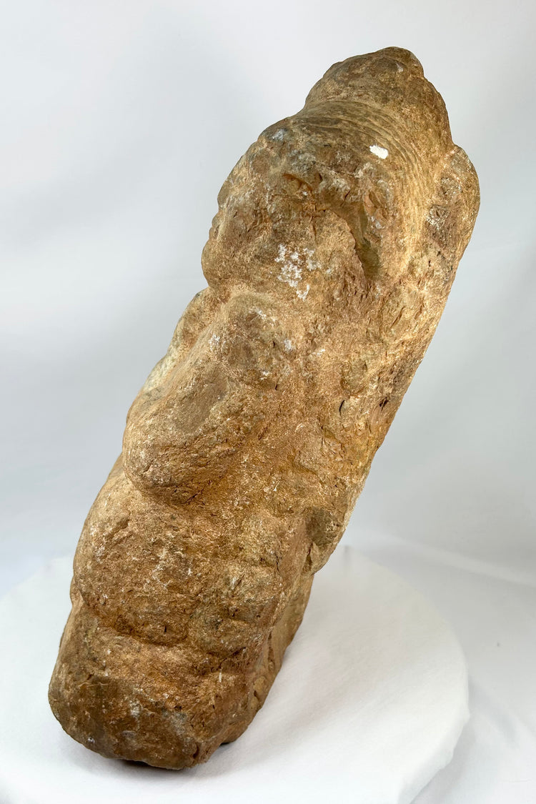 Majapahit Stone Sculpture of Three-Faced Brahma | 14th–15th Century | Indonesian Hindu Artifact for Sale