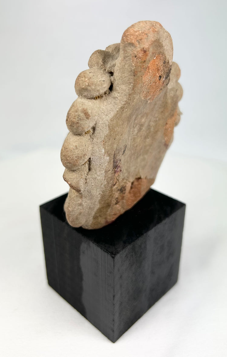 Majapahit-era temple guardian carving, Kala Simha head with radiating mane, Hindu-Buddhist art