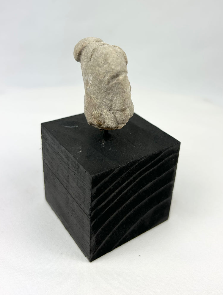 Pre-Columbian Nayarit/Jalisco terracotta head with burial patina