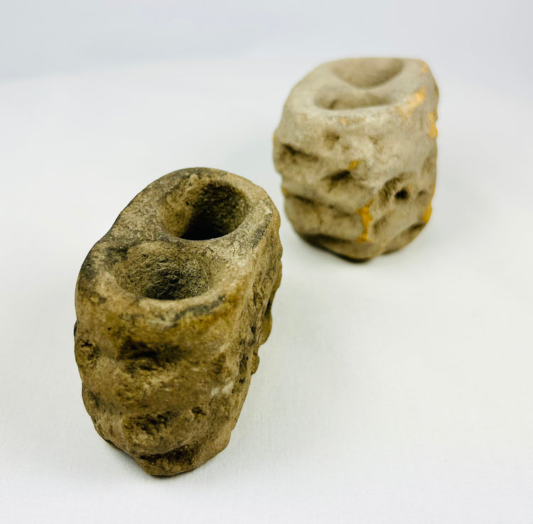 Pre-Columbian ritual vessel from Teotihuacan with hand-pressed openings