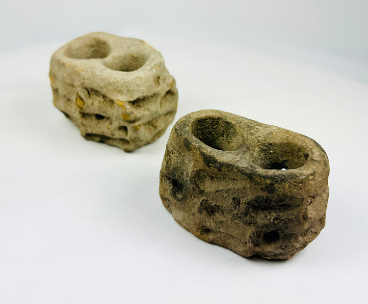 Teotihuacan ceramic candelero used for offerings or incense, photographed