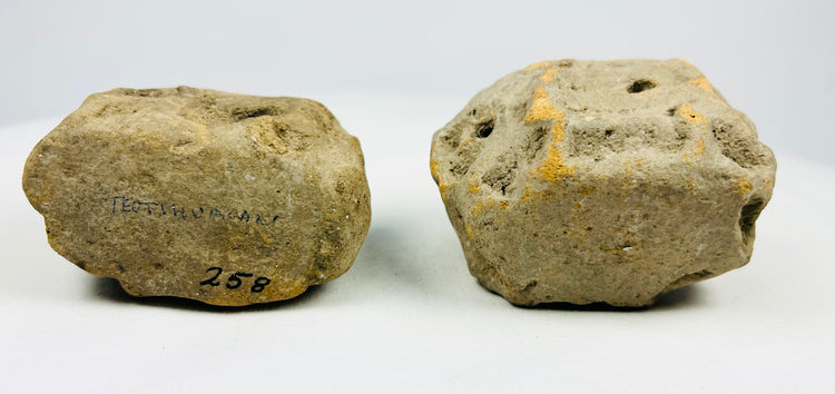 Sand-based clay Teotihuacan incense vessel, Pre-Columbian artifact