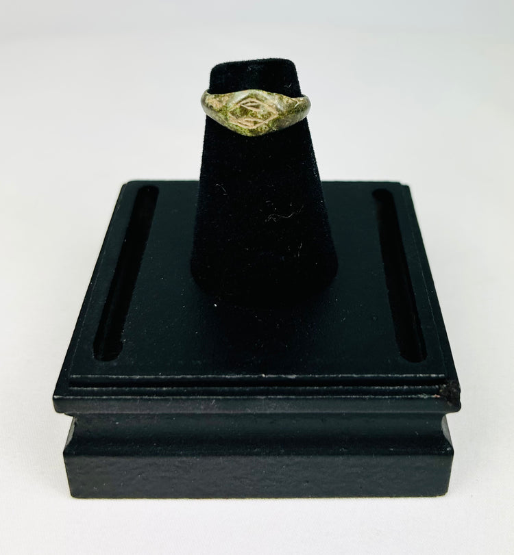Geometric Intaglio Ring | Ancient Roman Bronze | Circa 2nd–3rd Century CE