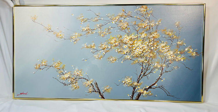 Roland Patros (b. 1929) | Original Oil on Canvas | Chiaroscuro & Oriental-Influenced Composition | Mid-late 20th Century